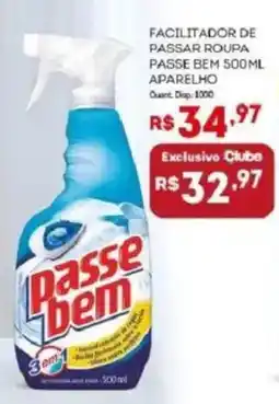 Bistek Supermercados Facilitador de passar roupa passe bem 500ml aparelho oferta