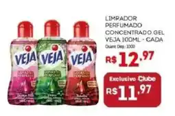 Bistek Supermercados Limpador perfumado concentrado gel veja 100ml - cada oferta