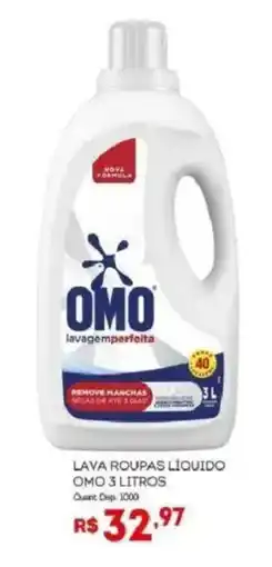 Bistek Supermercados Lava roupas liquido omo 3 litros oferta