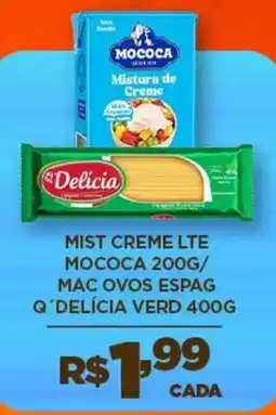 DB Supermercados Mist creme lte mococa mac ovos espag q delícia verde oferta