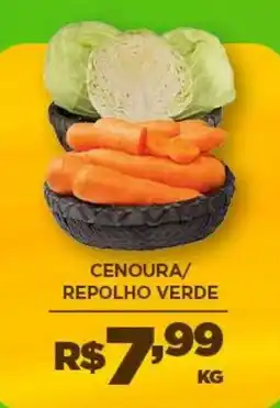 DB Supermercados cenoura/ repolho verde oferta