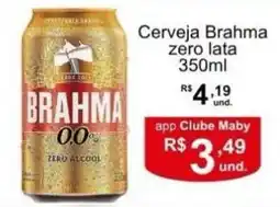 Maby Supermercados Cerveja Brahma zero lata oferta