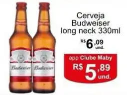 Maby Supermercados Cerveja Budweiser long neck oferta