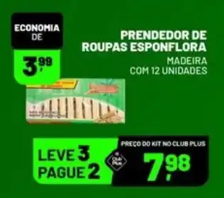 Supermercado Cubatao Prendedor de roupas esponflora oferta