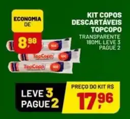Supermercado Cubatao kit copos descartáveis topcopo oferta