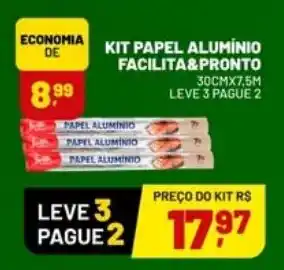 Supermercado Cubatao kit papel alumínio facilita&pronto oferta