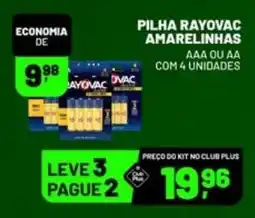 Supermercado Cubatao Pilha rayovac amarelinhas oferta