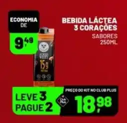 Supermercado Cubatao bebida láctea 3 corações oferta