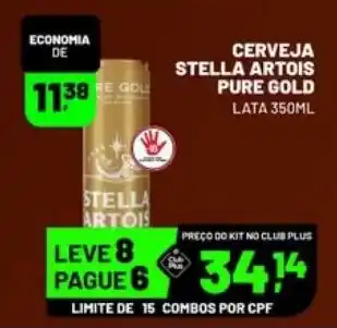 Supermercado Cubatao Cerveja stella artois pure gold oferta