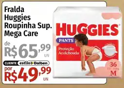 Supermercado Dalben Fralda Huggies Roupinha Sup. Mega Care oferta
