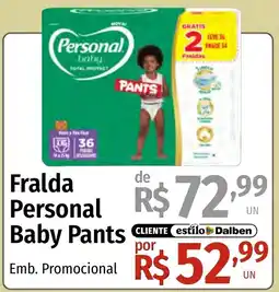 Supermercado Dalben Fralda Personal Baby Pants oferta