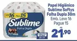 Supermercados Jau Serve Papel Higiênico Sublime Softys oferta