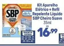 Supermercados Jau Serve Kit Aparelho Elétrico + Refil Repelente Líquido SBP Cheiro Suave oferta