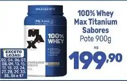 Supermercados Jau Serve 100% whey max titanium sabores oferta