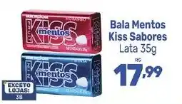Supermercados Jau Serve Bala Mentos Kiss Sabores oferta