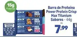 Supermercados Jau Serve Barra de Proteína Power Protein Crisp Max Titanium Sabores oferta