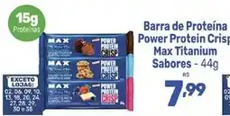 Supermercados Jau Serve Barra de Proteína Power Protein Crisp Max Titanium Sabores oferta