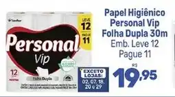Supermercados Jau Serve Papel Higiênico Personal Vip Folha Dupla oferta