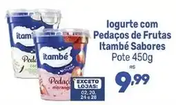 Supermercados Jau Serve loguarte com pedaços de frutas itambé sabores oferta