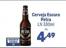 Supermercados Jau Serve Cerveja Escura Petra oferta