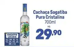 Supermercados Jau Serve Cachaça Sagatiba Pura Cristalina oferta