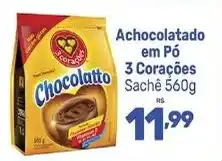 Supermercados Jau Serve Achocolatado em Pó 3 Corações oferta