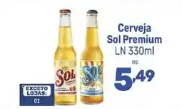 Supermercados Jau Serve Cerveja Sol Premium oferta