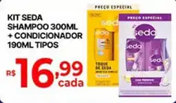 Supermercados Santa Helena kit seda shampoo 300ml + condicionador 190ml tipos oferta