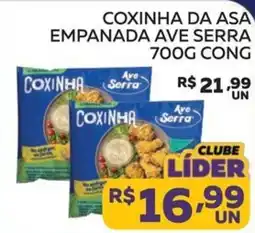 Lider Atacadista Coxinha da asa empanada ave serra oferta