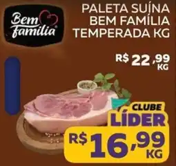Lider Atacadista Paleta suína bem família temperada oferta