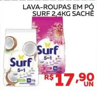 Lider Atacadista Lava-roupas em pó surf 2,4kg sachê oferta