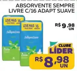 Lider Atacadista Absorvente sempre livre c/16 adapt suave oferta