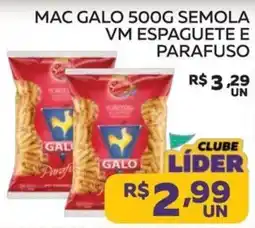 Lider Atacadista Mac galo semola vm espaguete e parafuso oferta