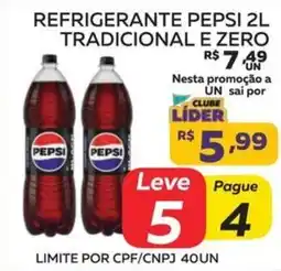 Lider Atacadista Refrigerante pepsi 2l tradicional e zero oferta
