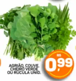 Juzan Agrião, couve, cheiro verde ou rucula unid. oferta