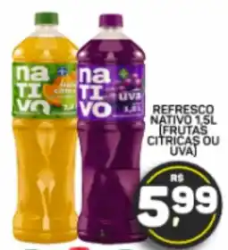 Juzan Refresco nativo 1,5l (frutas cítricas ou uva) oferta