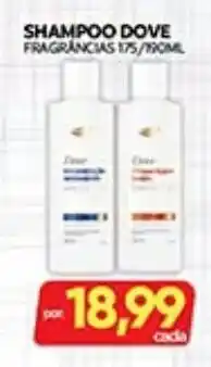 Novo Mix Shampoo dove fragrâncias 175/190ml oferta