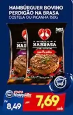 Novo Mix Hambúrguer bovino perdigão na brasa oferta