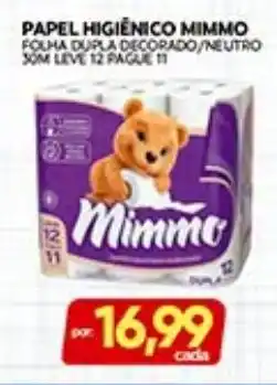 Novo Mix Papel higiênico mimmo oferta