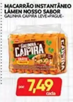 Novo Mix Macarrão instantâneo lâmen nosso sabor galinha caipira leve-pague oferta