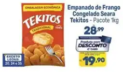 Supermercados Jau Serve empanado de frango congelado seara tekitos - tradicional oferta
