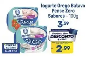 Iogurte grego batavo pense zero sabores