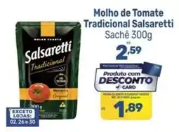 Supermercados Jau Serve Molho de Tomate Tradicional Salsaretti oferta