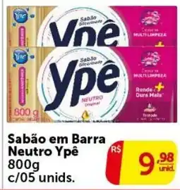 Pires Sabão em Barra Neutro Ypé oferta