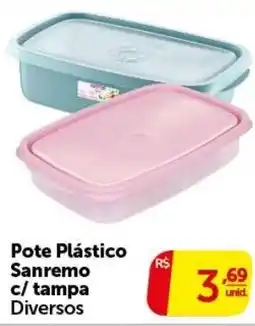 Pires Pote Plástico Sanremo c/ tampa Diversos oferta