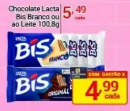 X Supermercados Chocolate Lacta Bis Branco ou ao Leite oferta