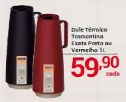 X Supermercados Dule Térmico Tramontina Exata Preto ou Vermelho 1l oferta