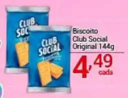 X Supermercados Biscoito club social original oferta