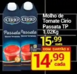X Supermercados Molho de Tomate Cirio Passata TP oferta