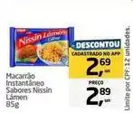 Tenda Atacado Nissin - macarrão instantâneo sabores oferta